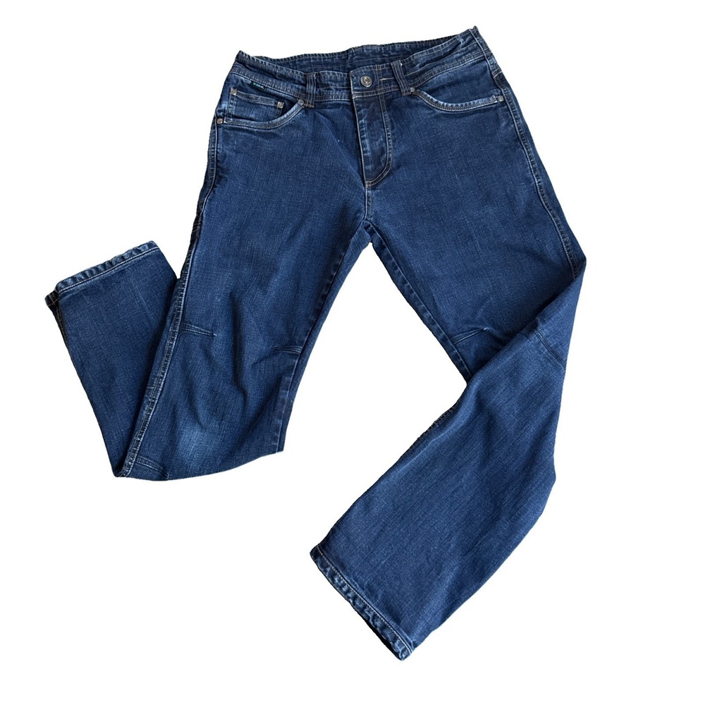 Kuhl Rydr Jeans Men 30x28 Blue Denim Straight Leg Hiking Workwear Outdoor